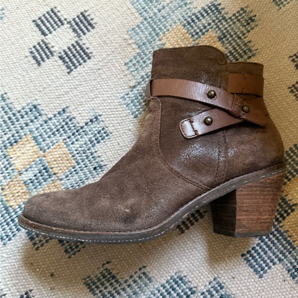 OTBT Dark Brown Ankle Boots with Strap